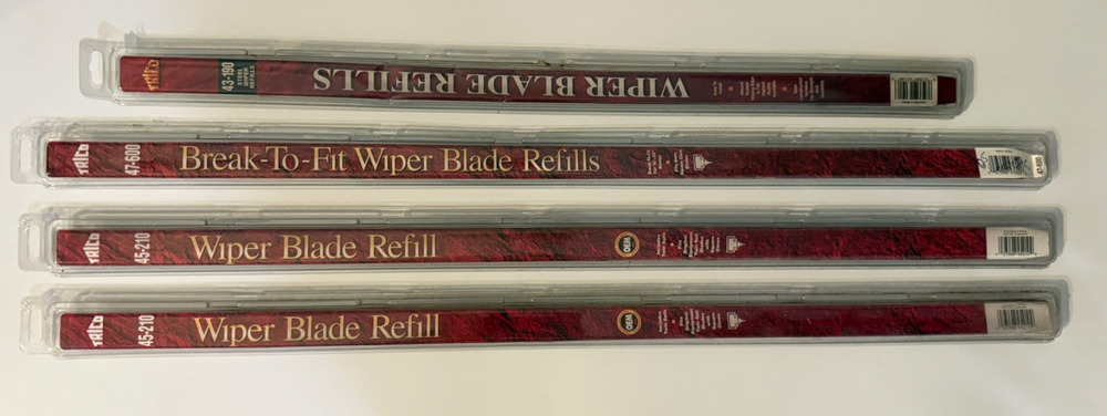 🚗 Vintage Trico Wiper Blade Refills Lot of 4 NOS 43-190, 47-600, 45-210